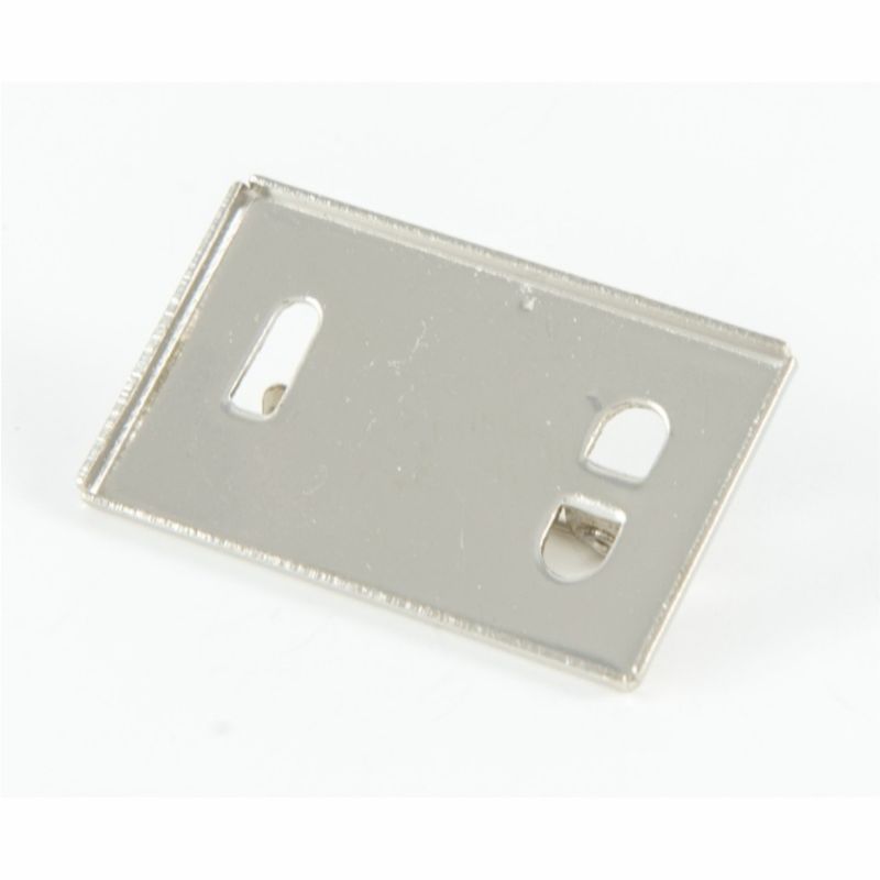 Standard Badge Blank rect. 32x19mm silver